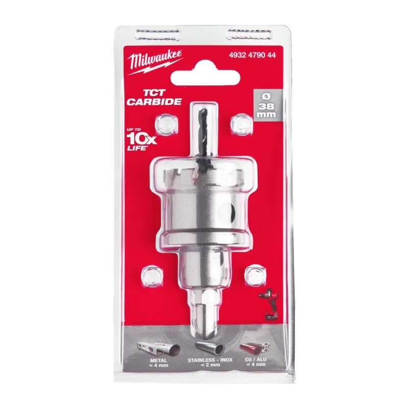 Kruhová pilka/děrovka Milwaukee 38 mm TCT Holesaw 38MM, karbidové zuby, 4932479044